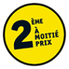 Cercle jaune avec texte noir indiquant la deuxième place